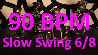 90 BPM - Slow Swing - 6/8 Drum Track - Metronome - Drum Beat