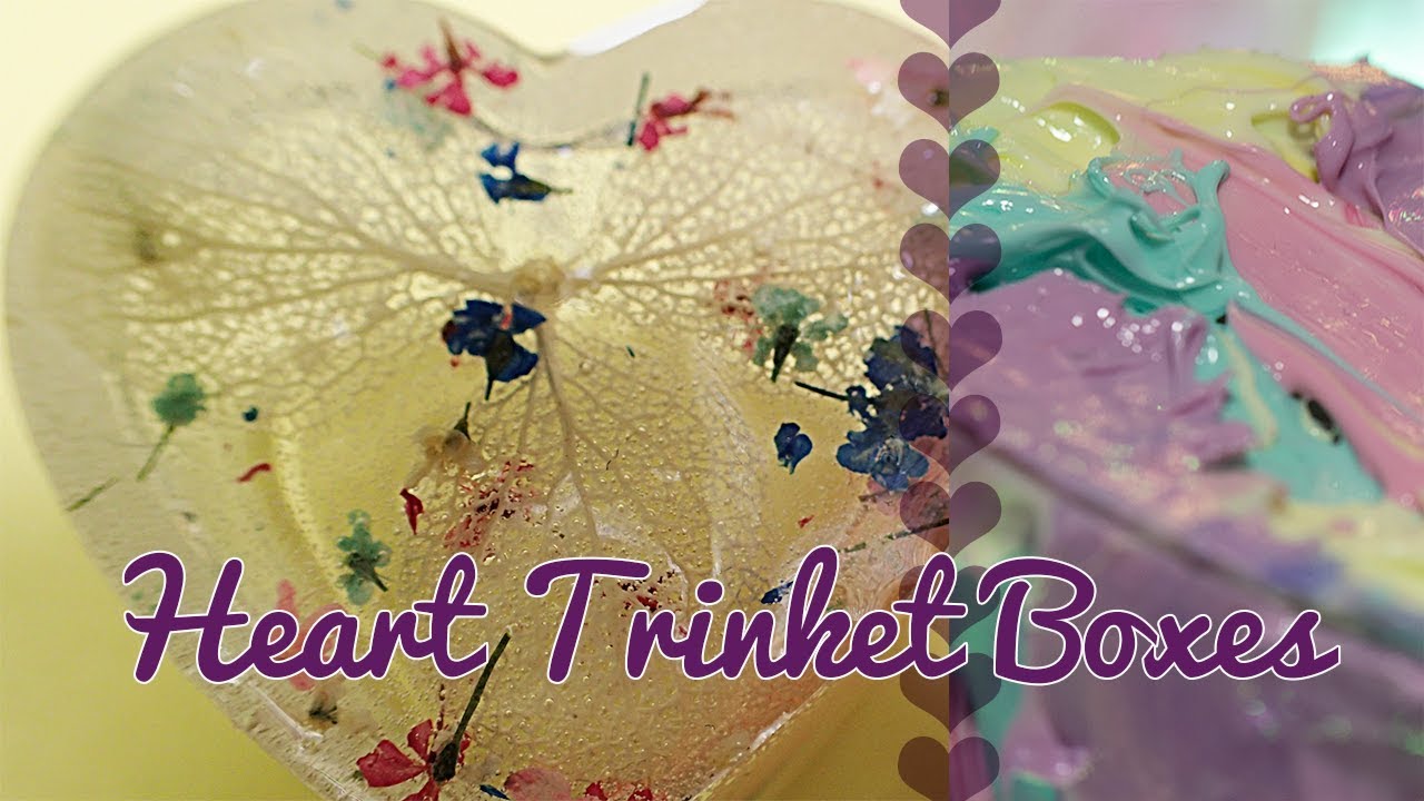 HEART TRINKET BOXES WITH RESIN & SILICONE