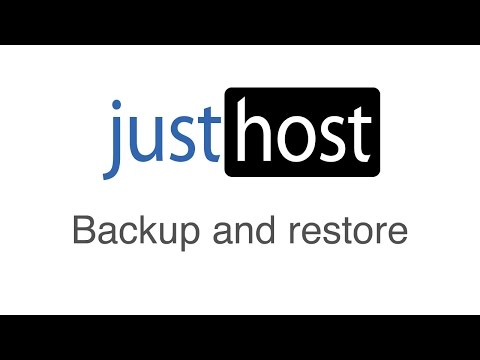 How to back up and restore files at Justhost.com