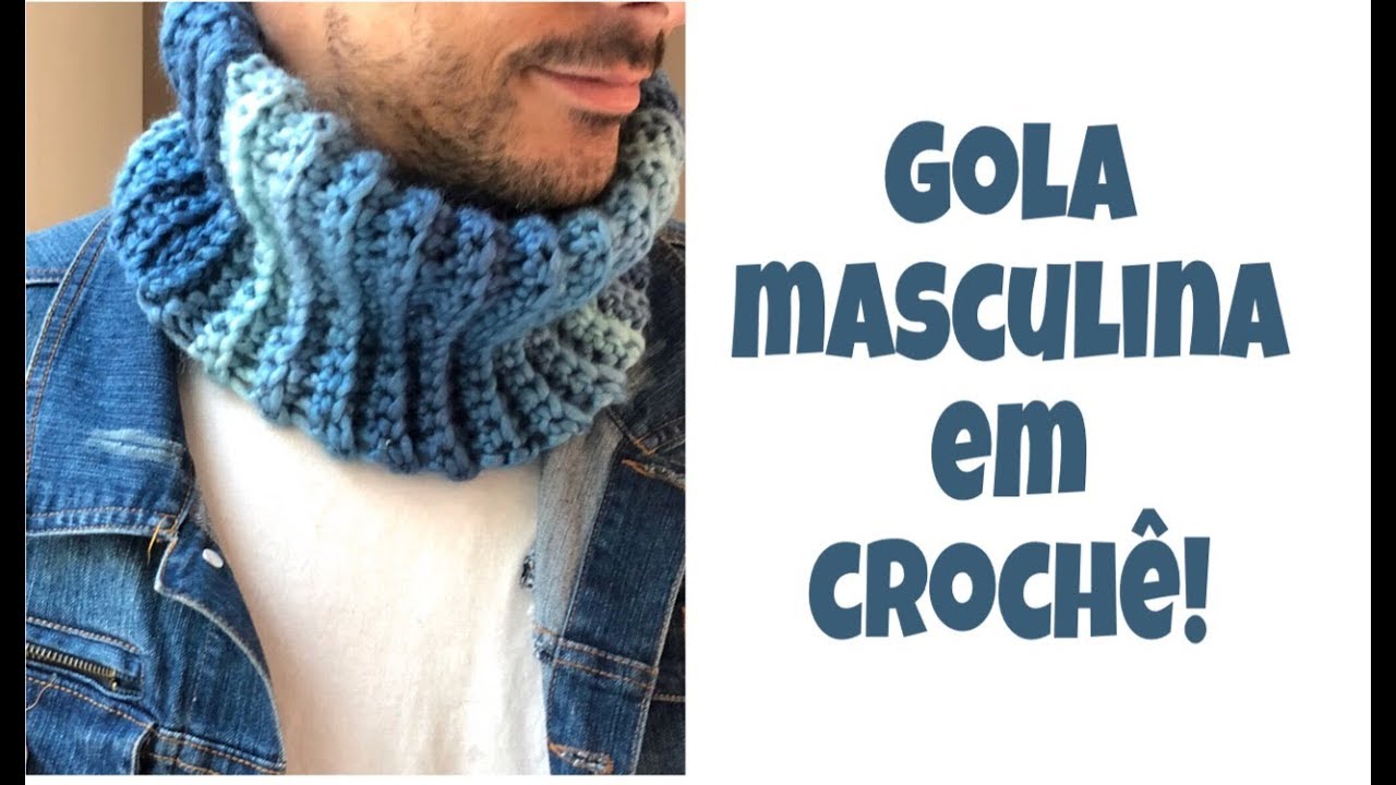 GOLA MASCULINA EM CROCHÊ! (claro que pode ser feminina também ;))