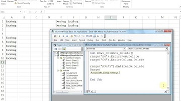 How to Delete Rows and Columns in VBA (In Hindi)