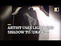 Chinese artist uses light and shadow to ‘draw’