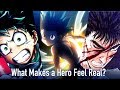 What Makes a Hero Feel Real?