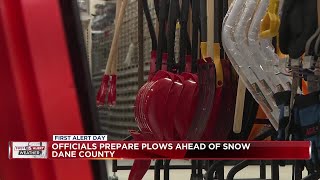 Snow plow preparations are underway in Dane County