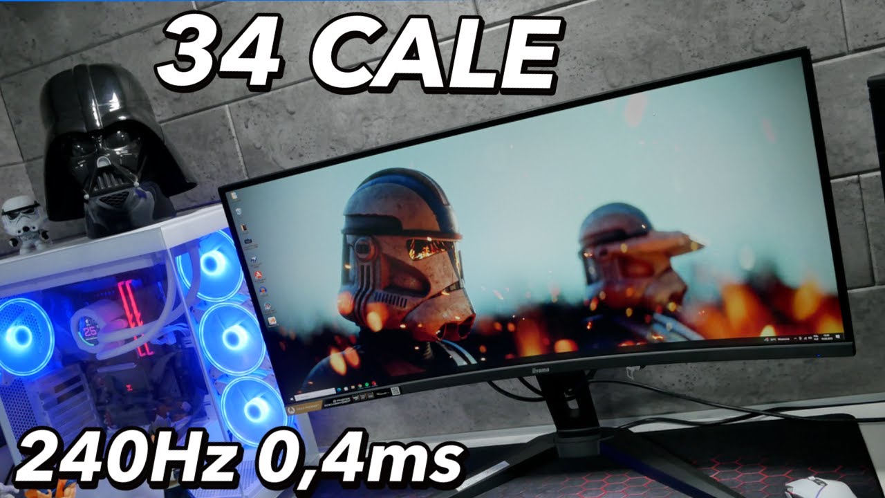 Duży, zakrzywiony monitor dla graczy 34 cale/VA,/240Hz/0,4ms- iiyama G-Master GCB3486WQSCP-B1