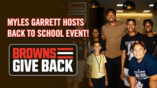 Myles Garrett hosts back to school event at Cleveland Browns Stadium