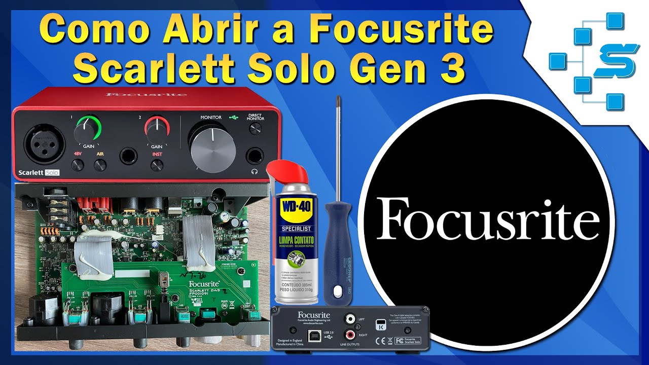 Como Abrir a Focusrite Scarlett Solo Gen 3 - YouTube