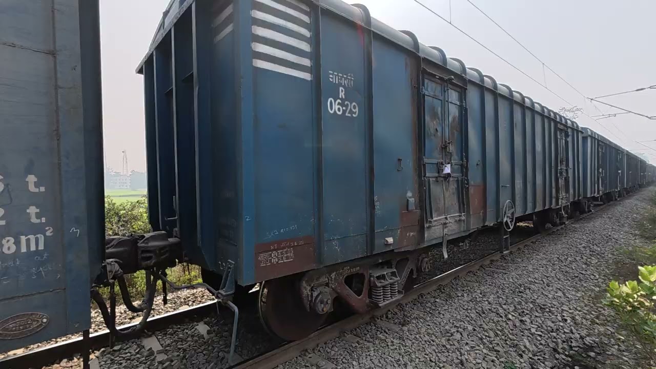 Goods train loaded dalmia cement 
