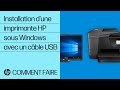 Installation d'une imprimante HP sous Windows avec un câble USB | @HPSupport