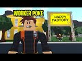 Factory Only Let HAPPY PEOPLE Work..Their Secret Will SHOCK You! (Roblox)