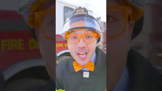 Blippi and Meekah are firefighters for the day 🔥#shorts