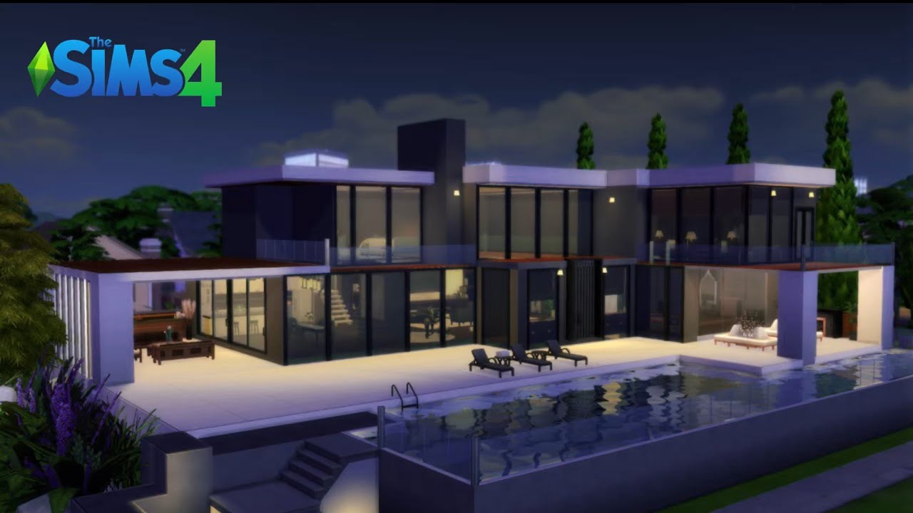 Modern Glass House | No CC | Sims 4 Speed Build