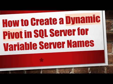 How to Create a Dynamic Pivot in SQL Server for Variable Server Names