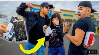 Breaking Peoples Iphone And Giving Then New Iphone 11