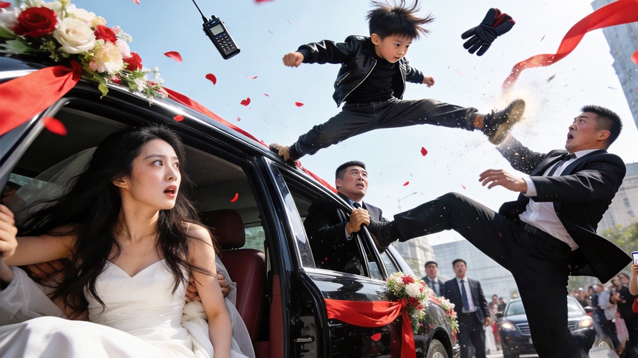 💞女孩被綁上婚車時，七歲萌娃從天而降空翻落地，一記迴旋踢掃倒全場後，轉身奶聲奶氣喊了聲“媽咪”——全城熱搜爆了：楚家棄女竟是星際太子爺生母！