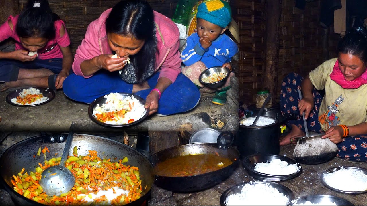 Last day of Bungwa in the shelter || Red mushroom curry having in the shelter