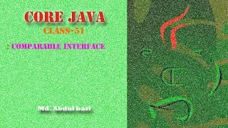 Core Java- Bangla Tutorial(Comparable interface)- Class 51