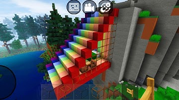 Mini Block Craft 3D Gameplay #51 (iOS & Android) | Rainbow 🌈 Cliff House 🏠