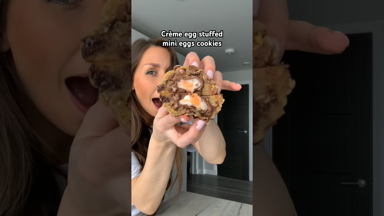 How to make giant creme egg stuffed cookies 