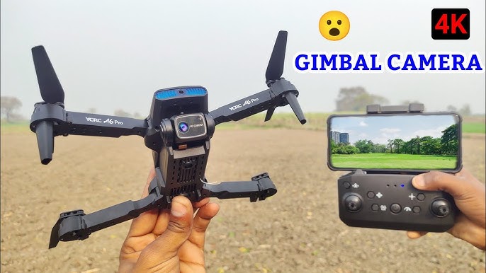 Mini drone avec caméra 4K HD WiFi FPV RC Hélicoptère 360 ° roulant une clé  retour gyroscopique quadricoptère pliable à six axes(Le noir)