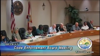 Code Enforcement Board Meeting — 08-14-2017 - 2:00 pm