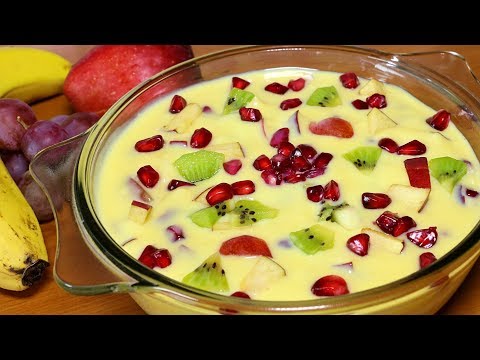 Fruit Custard Recipe | Easy Dessert Recipe | How To Make Fruit Custard At Home | Kanak's Kitchen