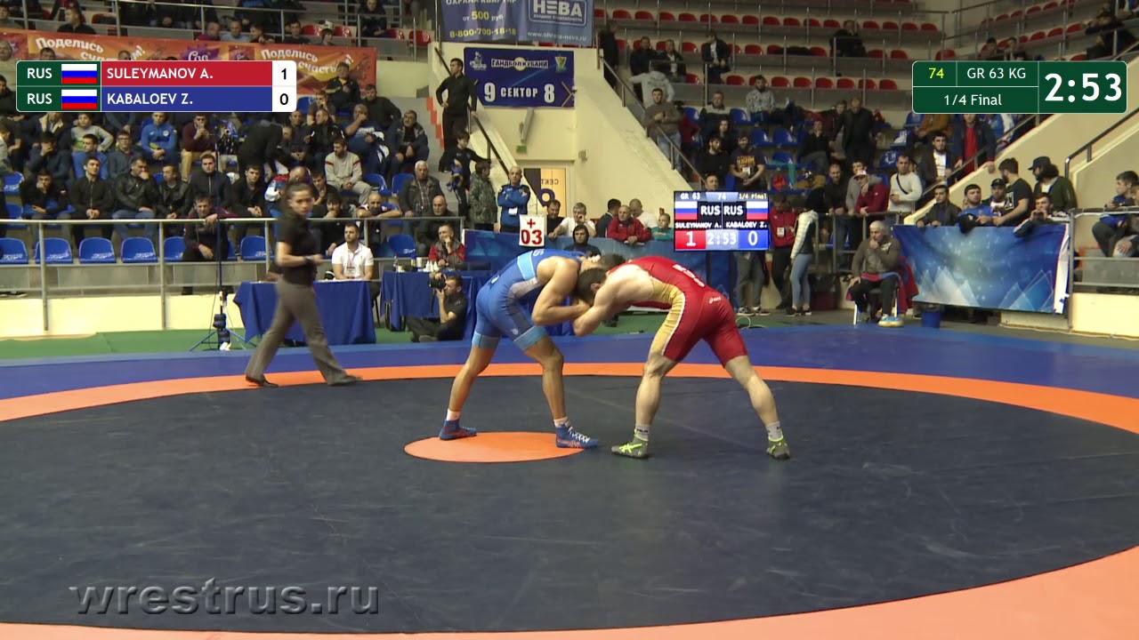 Поддубный-2018. 63 кг. Артур Сулейманов - Заур Кабалоев. 1/4 финала ...