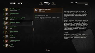 QUESTS: Hidden from the World (Witcher 3 In-Game Lore Read Aloud)