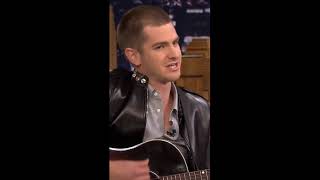 Andrew Garfield singing spiderman theme song on "the tonight show starring Jimmy Fallon"