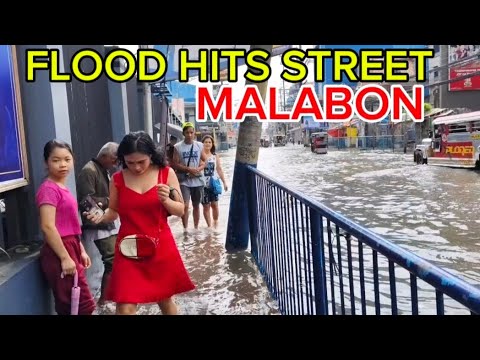 FLOOD HITS STREET RIZAL AVENUE IN MALABON CITY PHILIPPINES🇵🇭 - YouTube