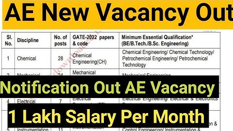 Big Update : Assistant Engineer ( AE ) New Vacancy Out All Branch Eligible |  Salary 1 lakh | MRPL