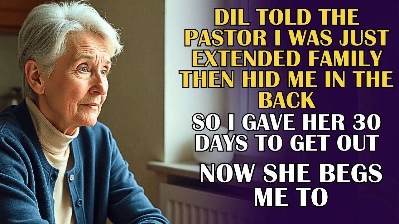 My DIL told the pastor I was ‘just extended family’—so I extended her 30 day notice