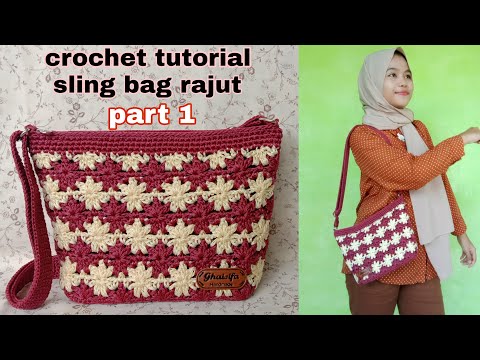 Tutorial Membuat Tas Rajut Motif Lajur. 