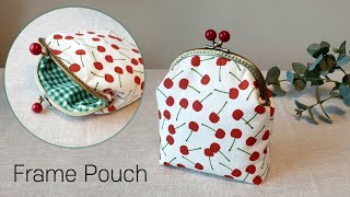 DIY 프레임 파우치 만들기(w.천나라)/패턴 그리는 법/프레임 깔끔하게 다는 법 - How to sew a frame pouch/easy pattern making