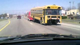 School Bus Being Towed