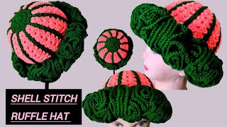 Crochet Ruffle Hat Tutorial How To Crochet Shell Sch Ruffle Hat Beginner Friendly Tutorial