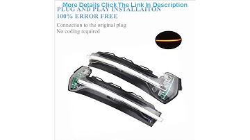 Deal 2PCS Crystal Bright LED Turn Signal Dynamic Side Mirror Light Blinker Indicator For Audi A3 8V