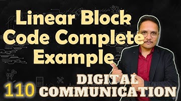 Linear Block Code Complete Example | Step by Step Solutions