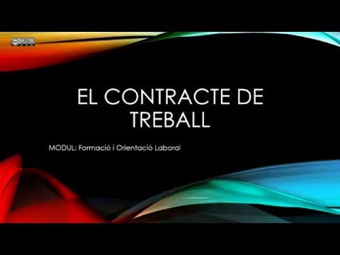 Vídeo: Com Elaborar Un Contracte De Treball