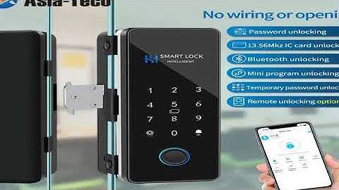 A must-have product! Fingerprint Glass Door Lock Bluetooth Sliding Glass Door Smart Lock Electroni