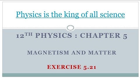 12th physics ncert solutions chapter 5 : Excercise 5.21
