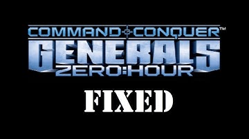 C&C Generals + Zero Hour Steam Fix
