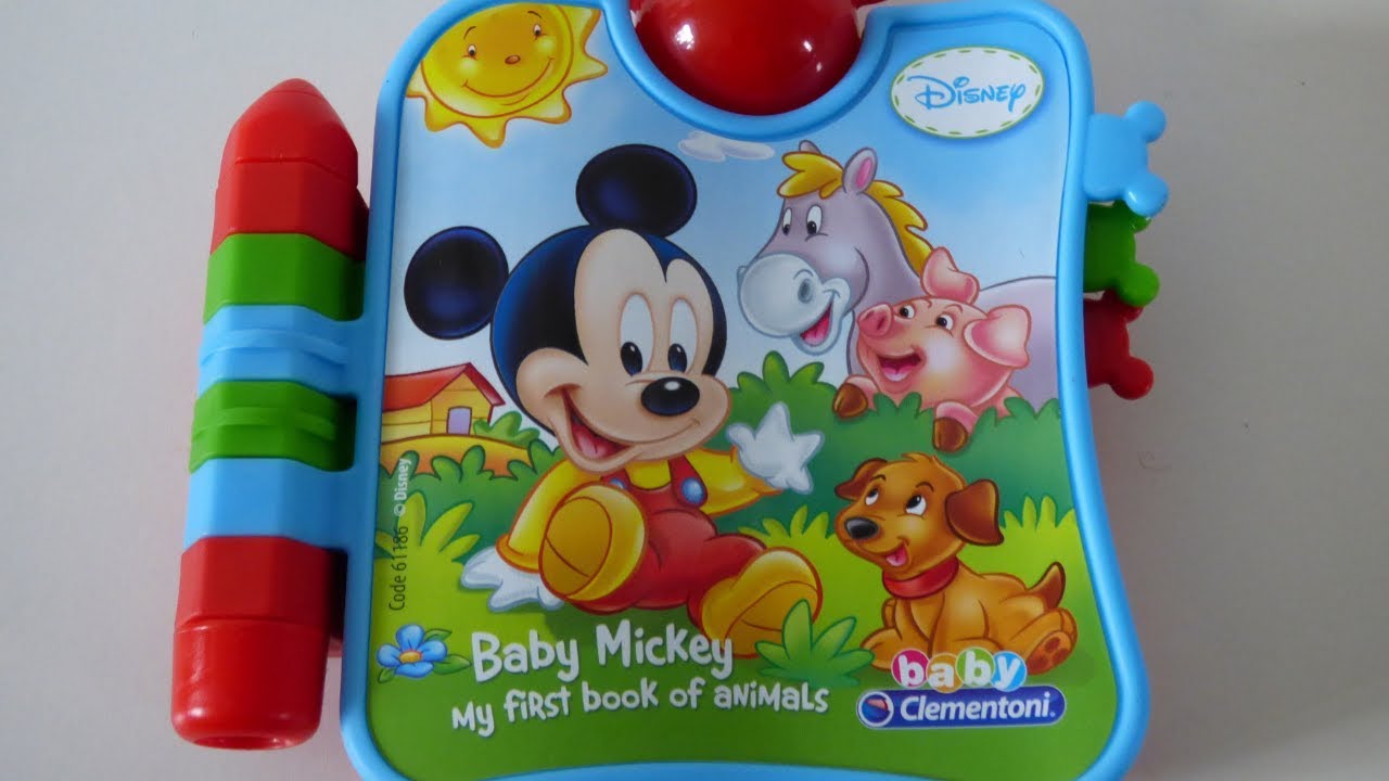 Contour Inefficiënt Authenticatie Disney baby Mickey my first book of animals sound book by Clementoni -  YouTube