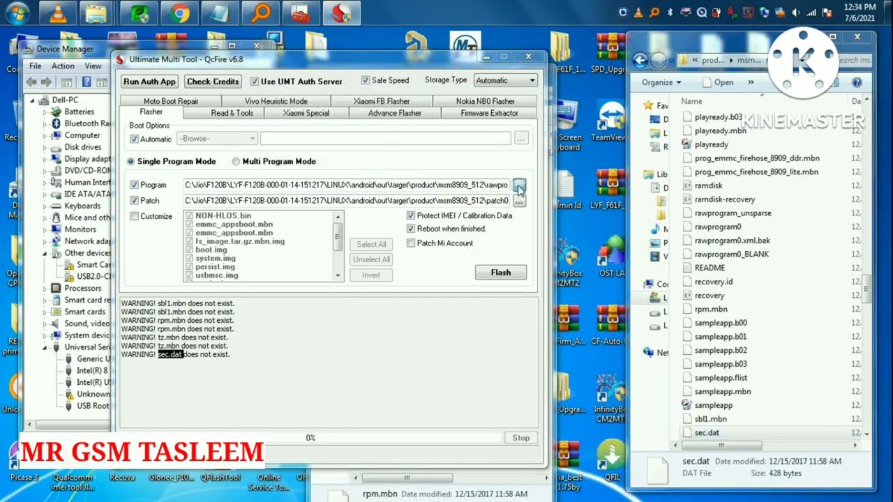 LYF Jio F120B Qfill Flash Make To UMT Support Flash File And Flashing With UMT QcFire MrGsmTasleem