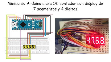 Micurso Arduino clase 14: contador con display de 7 segmentos y 4 digitos.