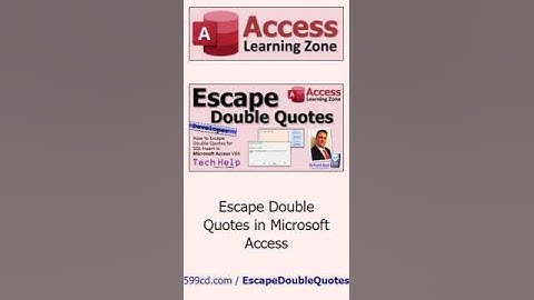 Hoe dubbele aanhalingstekens te vermijden voor SQL-invoeging in Microsoft Access VBA #msaccess #s...