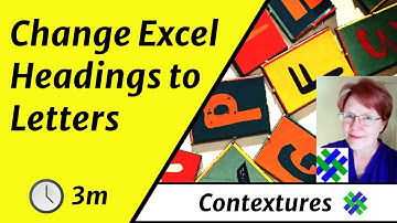 How to Change Excel Column Headings from Numbers to Letters