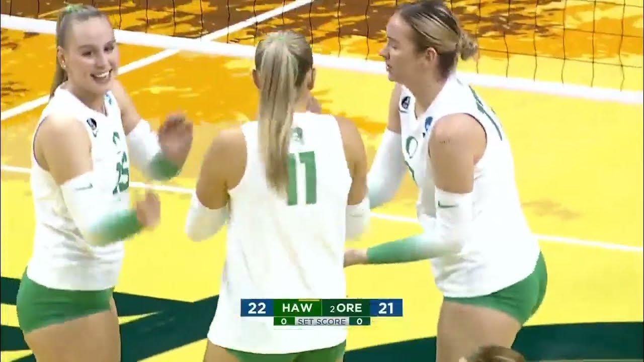 Hawaii vs 2 Oregon Second Round NCAA Women Volleyball Full Match