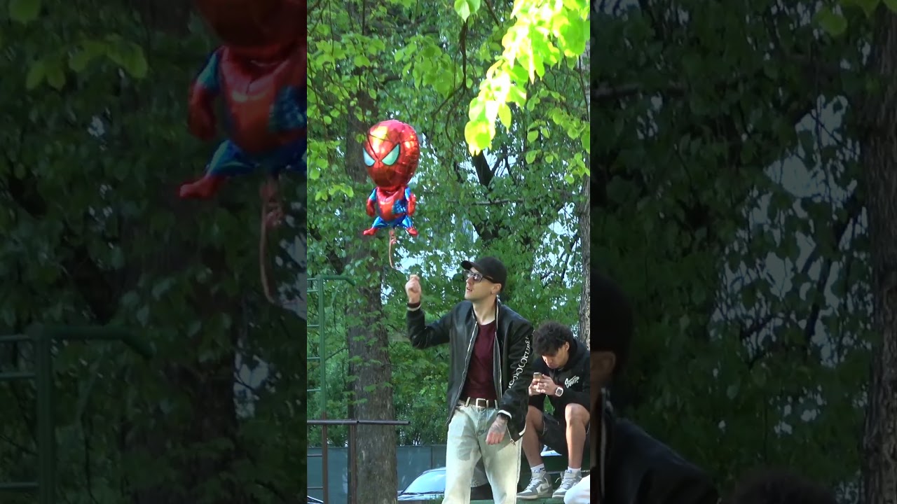 His Spider-Man balloon had other plans #mindblown  #telekinesis