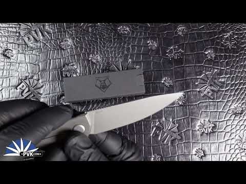 Shirogorov Knives Neon Lite, Stonewashed Elmax Blade, Stonewashed Titanium Handles, MRBS